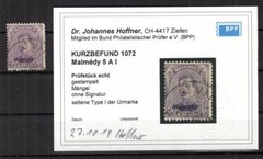 Malmedy 5AI RARITY!! stamped BPP CERTIFICATE 500EUR (B1734