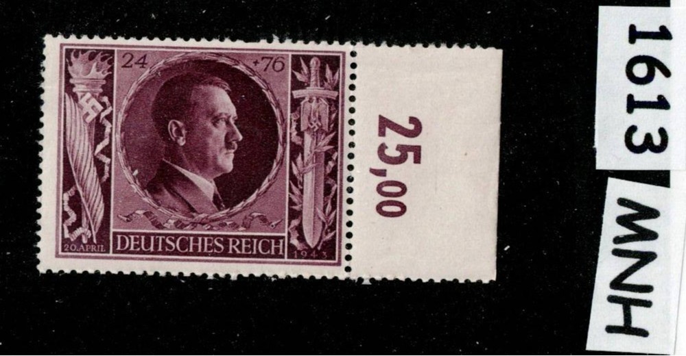 MNH stamp Adolf Hitler Sc B235 54th Birthday WWII Germany 1943 #1613