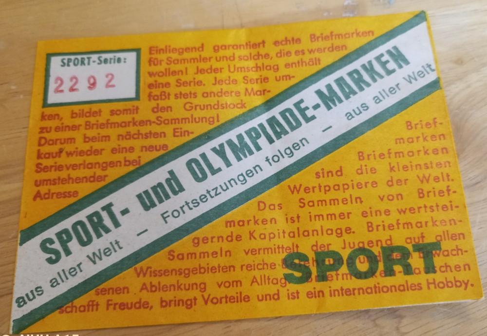 German Stamp Collecting Sport und Olympiade-Marken Packets Empty