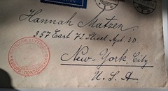 1936 1936 Graf Zeppelin Hindenburg Germany to New York Airmail Cover Nazi Era…