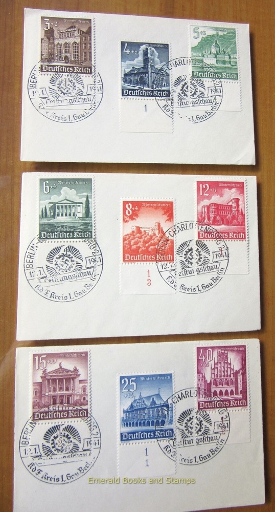 EBS Germany 1940 Buildings – Bauwerke Michel 751-759 Sonderstempel (581