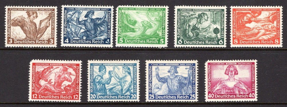 GERMANY-SC. #B49-57 1933 WAGNER SEMI-POSTAL SET-MINT-CAT. $397.00