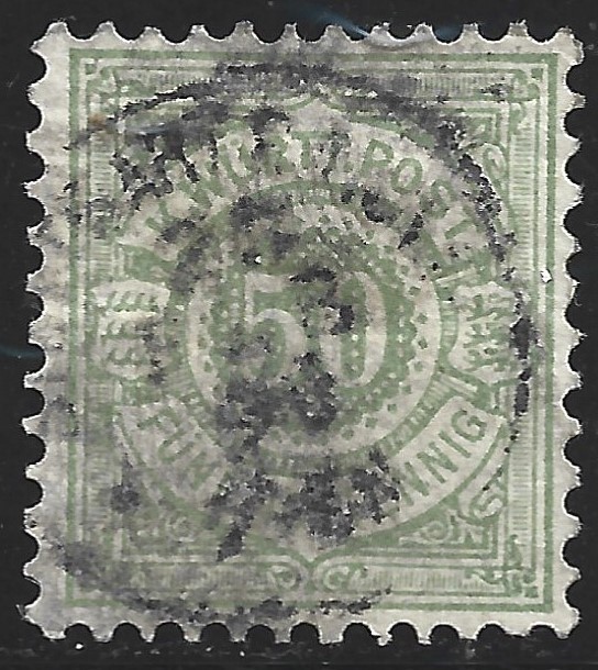 Germany-Wurttemberg, Scott #67, 50pf Numeral Issue, Used