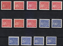 Bohemia & Moravia 1939/1940 MNH Mi 1-14 Sc J1-J14 Due Stamps – WW2 **