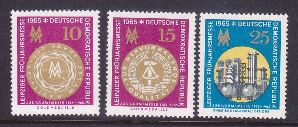 Germany DDR 756-58 MNH 1965 Leipzig Spring Fair – 80th Anniversary of the Fair