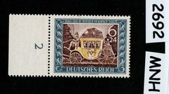 MNH stamp B215 Third Reich Germany WWII 1943 Postal & Culture fund #2692