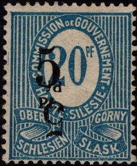 Upper Silesia SC# 11 MLH / Double Overprint 1 Inverted / Sigend Muller – S46890
