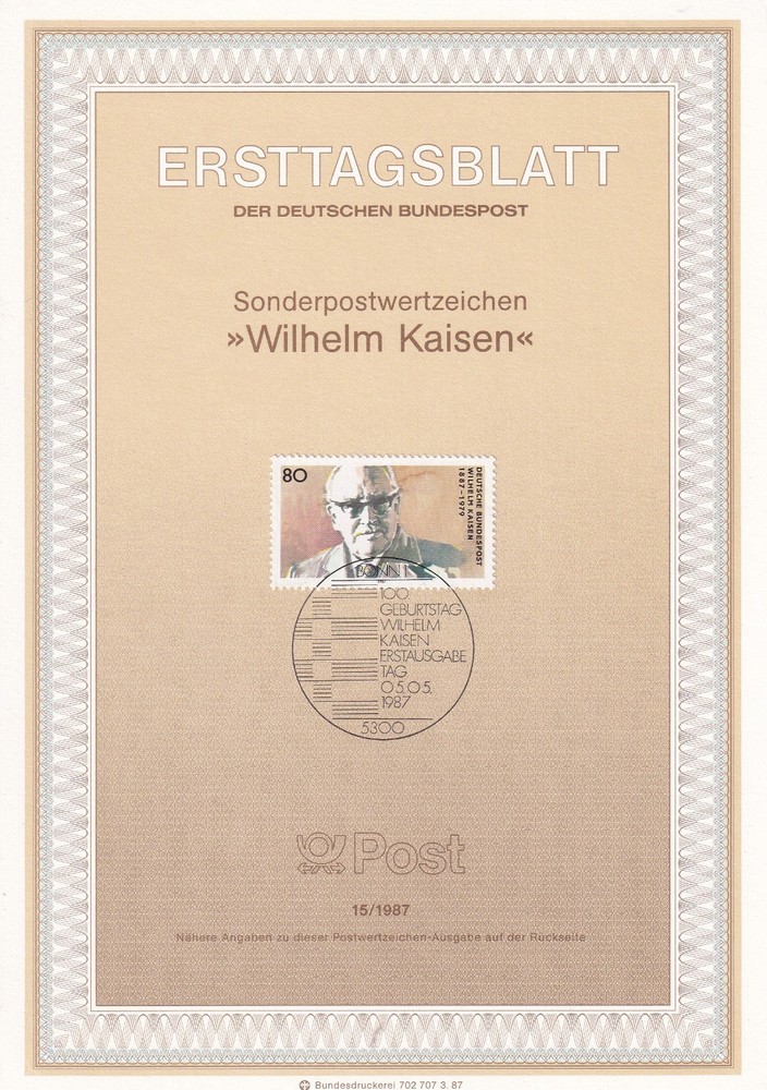 Bundesrepublik ETB 1325 Scott 1508 Kaisen