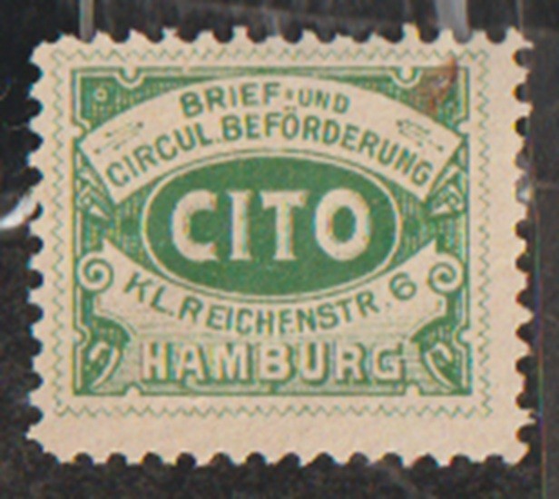 Germany Hamburg CITO local private post stamp 1896