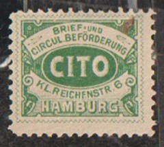 Germany Hamburg CITO local private post stamp 1896