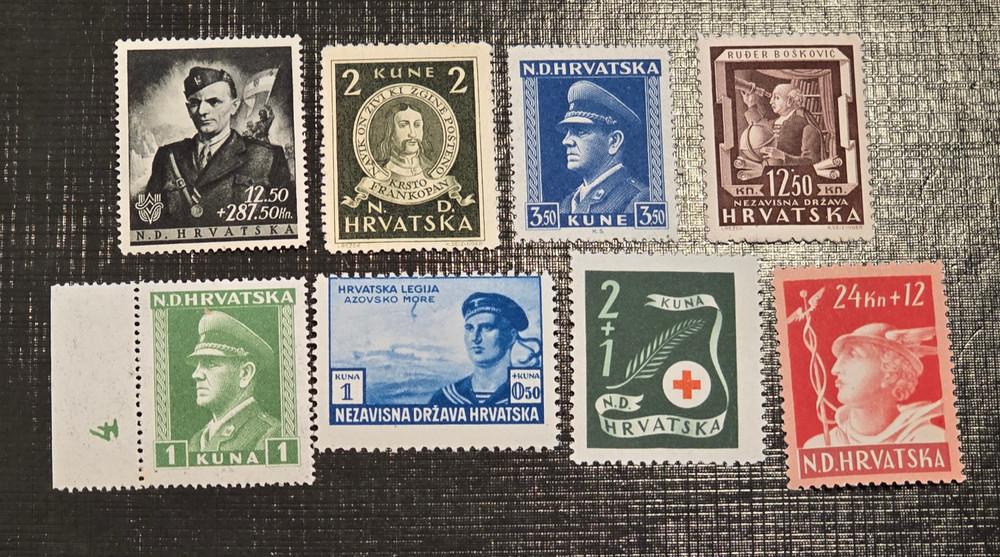 WW2 WWII CROATIA CROATIAN THIRD REICH STAMP LOT Nazi German NSDAP