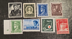 WW2 WWII CROATIA CROATIAN THIRD REICH STAMP LOT Nazi German NSDAP