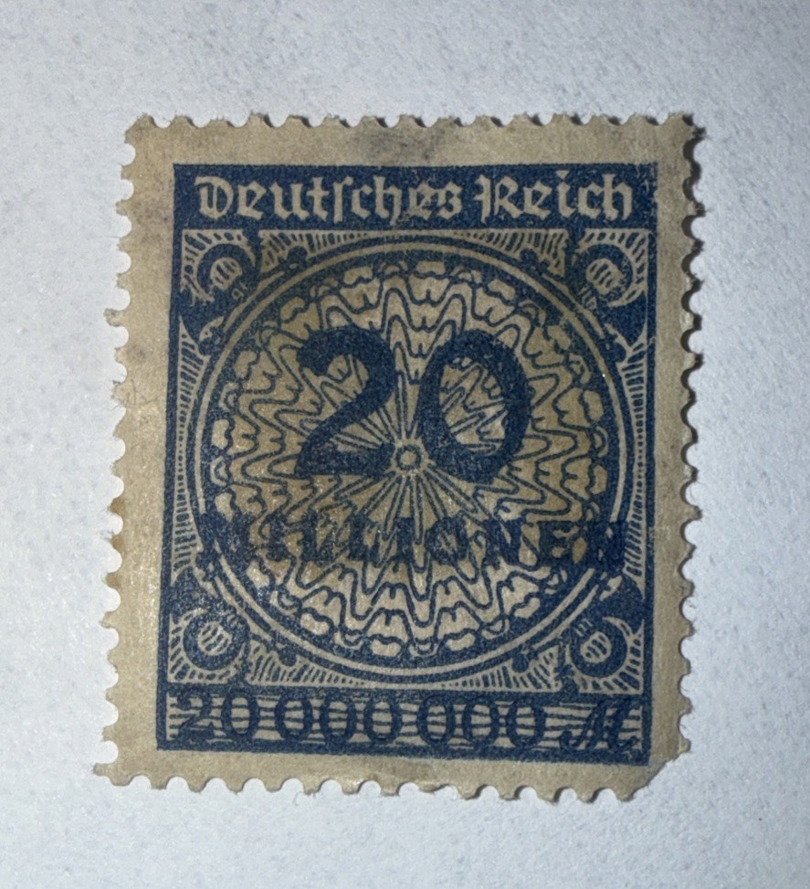Germany 1923 Deutsches Reich 20 Millionen Mi. #319 Scott #287