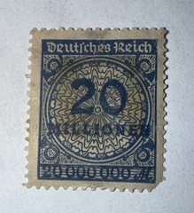 Germany 1923 Deutsches Reich 20 Millionen Mi. #319 Scott #287