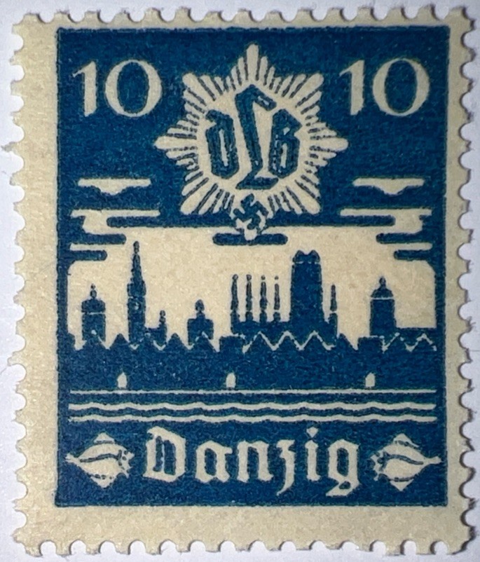 Travelstamps: 1937 Germany Danzig Stamps Mi.No. 267, Mint, Og, Hinged, WW2 Era