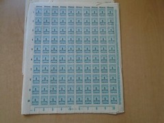 Germany: SG316 1M DM blue & SG318 4M DM green. 9 x 1920s sheets of 100 stamps.