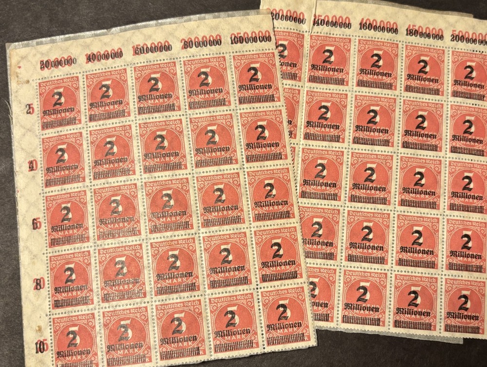 Postage Stamps For Crafting: Germany 1923 2,000,000m On 5000m; Red/Black; 50 Pcs