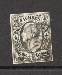 Saxony SC# 9 Used / Numeral 12? Cancel – S61046