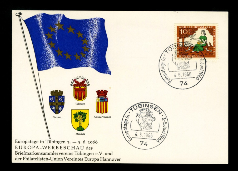 Germany Event Cover sc B408 Cinderella & Doves / Europa-Werbeschau Cachet 1966