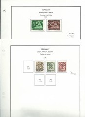 Germany Back of Book Collection 1903-1955 on 12 Album Pages, Airmail +