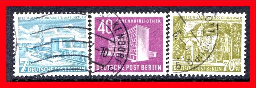 Berlin Postage Stamps Scott 9N108-9N110, Used Complete Set!! Be331b