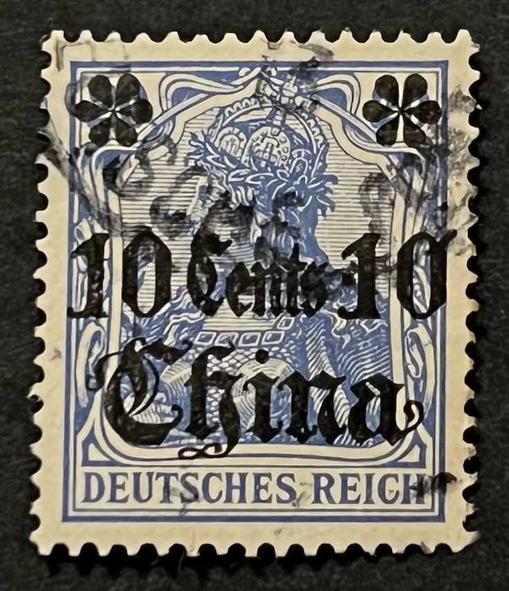 TRAVELSTAMPS: GERMANY OFFICES IN CHINA STAMPS Mi 31 – 10¢ OP USED