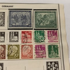 GERMANY FDR STAMP LOT ON THEODOR HEUSS HEADS, POSTHORNS AND MORE ON ALBUM PAGE