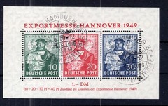 GERMANY AMERICAN BRITISH ZONE SCOTT 664a HANNOVER EXPORT SHEET SUPERB USED