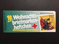 GERMANY STAMP BOOKLET 1991 RED CROSS CHRISTMAS NOEL ROTES KREUZ RARE!! xa89
