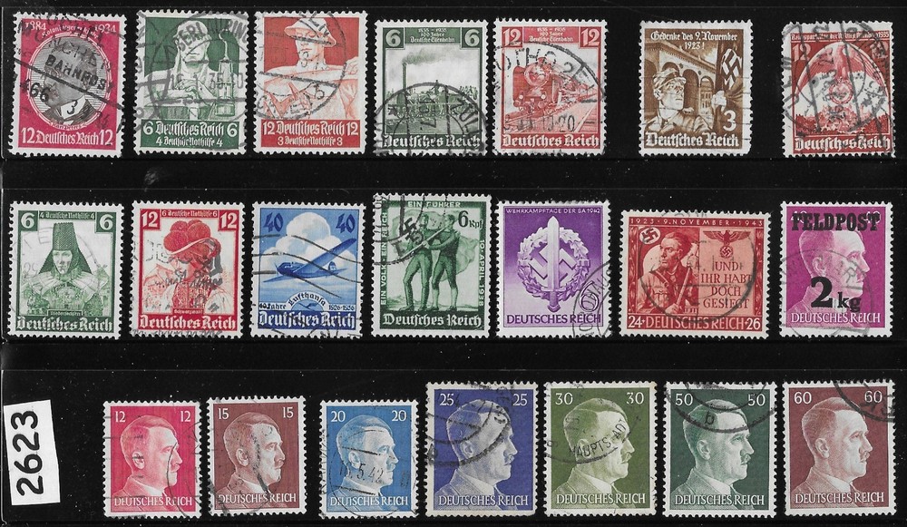 Stamps Adolf Hitler 1933-1945 Third Reich era Swastika GERMANY #2623