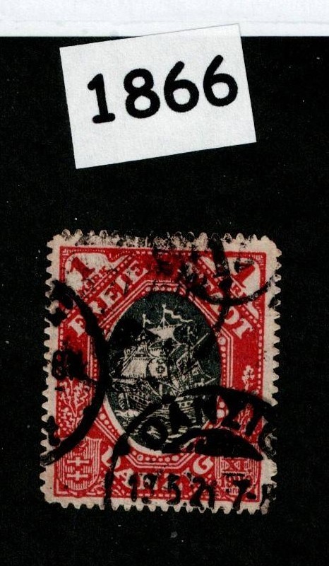 Used stamp Sc 54 Gdansk Poland Danzig 1921 Germany post WWI #1866
