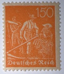 Travelstamps: 1922 Germany Deutsches Reich 150pf Stamp Scott #175/Mi 189 MOGNH.