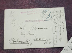 1916 Imperial German Feldpost Letter Military Nurse Card WWI Krankenhauspflege