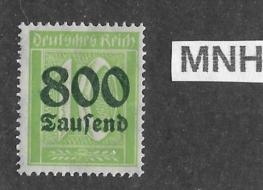MNH stamp Overprint 800K over PF10 Scott #262 Weimar German Republic 1923