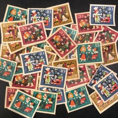 Postage Stamps For Crafting: Germany; 1964 Sleeping Beauty; 10 Sets/4 (40 pcs)