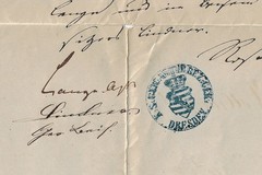 Dresden Germany 1874 Power of Attorney document w/ 2 ½ NGR revenue stamp (a8942