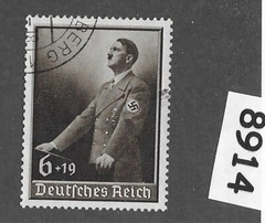 Used stamp Sc B140 / Adolf Hitler / 1939 Culture fund / Third Reich era #8914