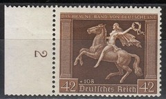 Germany 1938 MNH Mi 671x Sc B119 Horsewoman. 5th “Brown Ribbon” at Munich 02 **