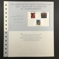 GERMAN POST ART-EDITION 2002/42 ART PAINTINGS GEMÄLDE KUNST