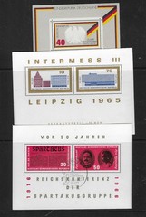 Germany (BRD, DDR). Set 260629#10SS (U/M, see scans). 10 souvenir sheets.