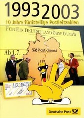Germany: MiNr. 2344, “ Post! 10 Years Fünfstellige Zip „, Memory Leaf