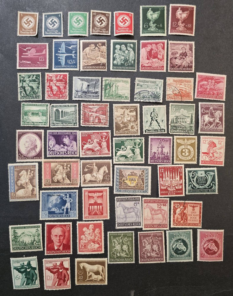WW2 Nazi German NSDAP Third Reich Stamp Collection Many Sets! HI CV