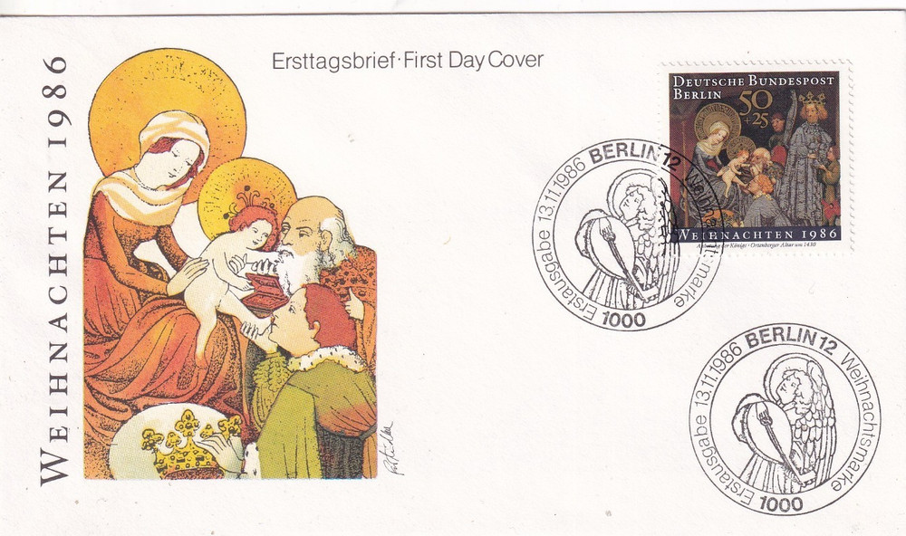 Berlin FDC 769 Scott 9NB22 Christmas 1986