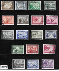 #2073 Used set B148-159 1939 & 1941 18 stamps Postal Hitlers‘ Culture fund