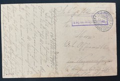 1915 Germany WWI Feldpost Picture Postcard Cover Defend Our Flag