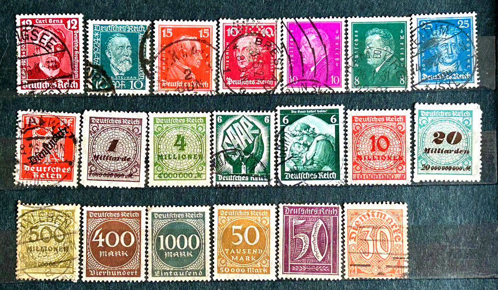 German Reich Stamps – lot of 20 stamps used /469