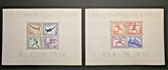 Germany, B91, B92 Olympic games Souvenir Sheets, Mint L Hinged, MLH, CV $75.00