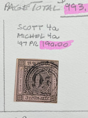 Germany States, Baden, Used – hinged on one album page, 1851-1868, High Value.