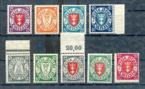 Danzig 193-201 Set or Individual Values ** MNH Mint Never Hinged (M0212_F4539)