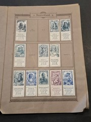 Rare Antique German Seemanns Portrait Stamp Album 300+ Historical Stamps